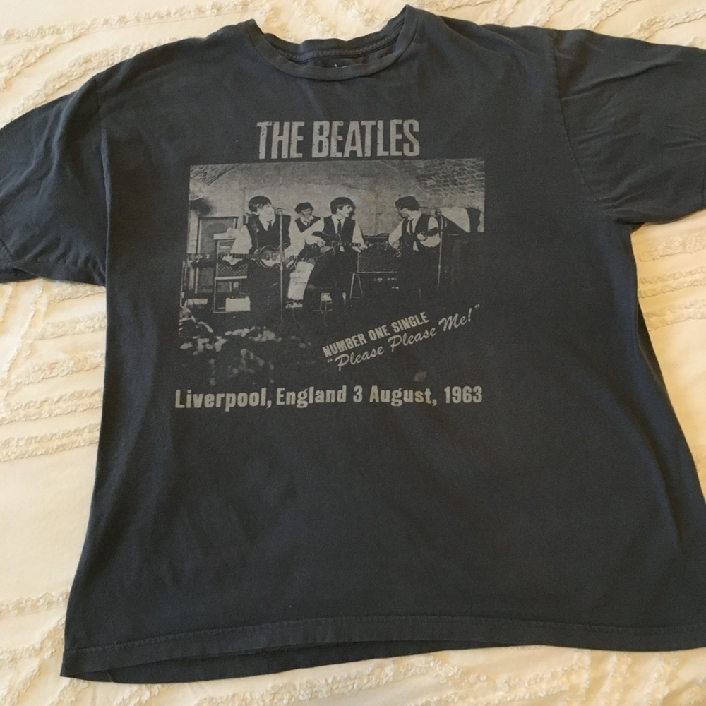 VTG The Beatles Black Short Sleeve Tee xL